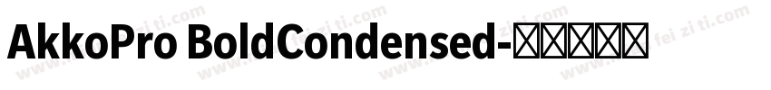 AkkoPro BoldCondensed字体转换